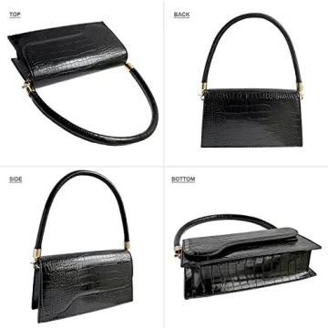 AMHDV Retro Crocodile Clutch Shoulder Bag Women Fashion