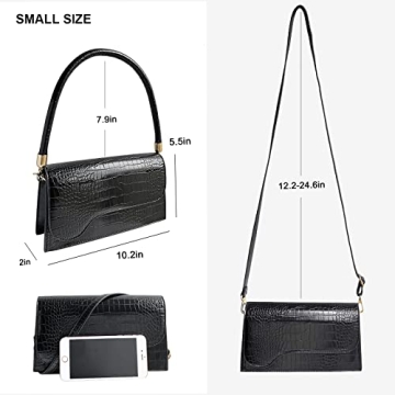 AMHDV Retro Crocodile Clutch Shoulder Bag Women Fashion