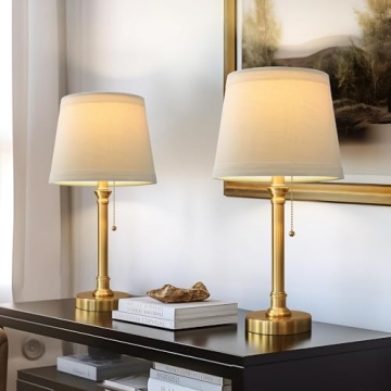 Oneach Gold Brass Table Lamp Set of 2 for Any Room