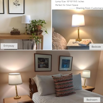 Oneach Gold Brass Table Lamp Set of 2 for Any Room