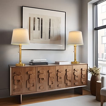 Oneach Gold Brass Table Lamp Set of 2 for Any Room