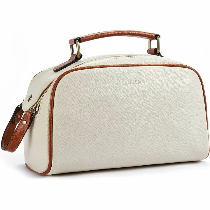 Telena Large Capacity Travel Toiletry Bag in Beige