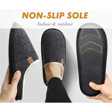 Comfortable Memory Foam Men's Slippers for Winter Warmth