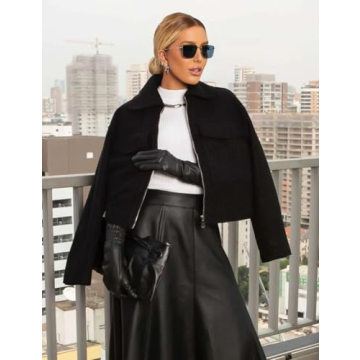 Wyeysyt Women's Wool Bomber Jacket - Stylish Outerwear