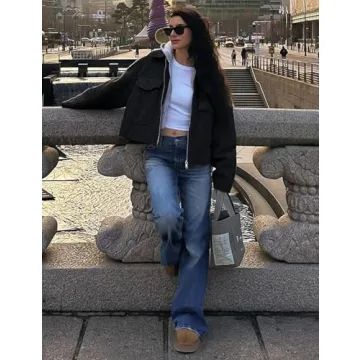 Wyeysyt Women's Wool Bomber Jacket - Stylish Outerwear