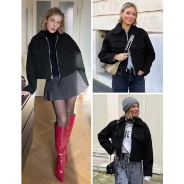 Wyeysyt Women's Wool Bomber Jacket - Stylish Outerwear