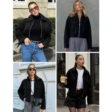 Wyeysyt Women's Wool Bomber Jacket - Stylish Outerwear