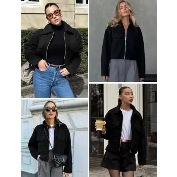 Wyeysyt Women's Wool Bomber Jacket - Stylish Outerwear