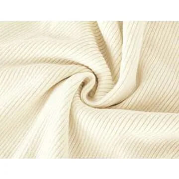 ninovino Women's Turtleneck Winter Sweater Long Sleeve Slim Fit Sweater Dress for Women Ivory White XS