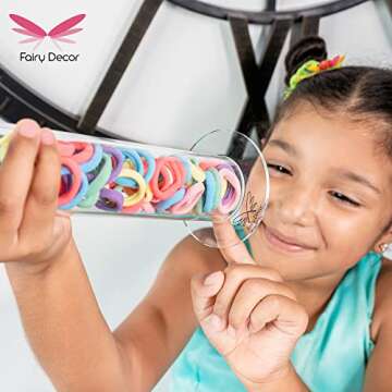 FAIRY DECOR Scrunchie Holder Stand - Hair Accessories Acrylic Organizer for Hair Ties -Teen Girls Gifts-Bracelet Holder Stand for VSCO Girls Stuff |11 Inches| Clear | Pack of One|