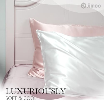 100% Mulberry Silk Pillowcase for Hair and Skin, 22 Momme Pure Natural Silk Pillow Case Both Sided with Zipper, Pillow Cover for Women Mom Men (Light Pink, Standard 20''×26'')