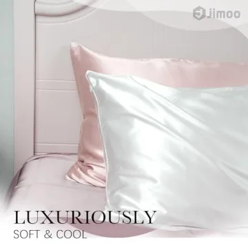 100% Mulberry Silk Pillowcase for Hair and Skin, 22 Momme Pure Natural Silk Pillow Case Both Sided with Zipper, Pillow Cover for Women Mom Men (Light Pink, Standard 20''×26'')