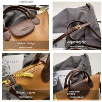 HAOKAISM Women'S Crossbody Bag - Fashionable Women'S Handbag Pu Casual Shoulder Bag Bucket Bag Lightweight Wallet (black)