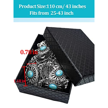 Stylish dwitucy Turquoise Concho Chain Belt for Women