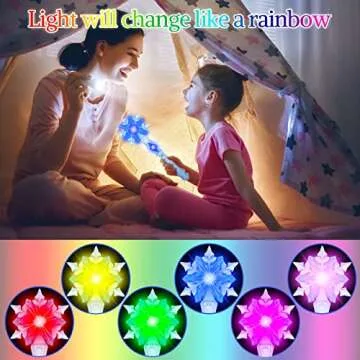 Light Up Frozen Snowflake Wands with Sound(Motion Sensitive) Magic Toy for Kids Girls Princess Party...