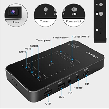 AKASO WT50 Mini Projector Portable 1080P Android Bluetooth