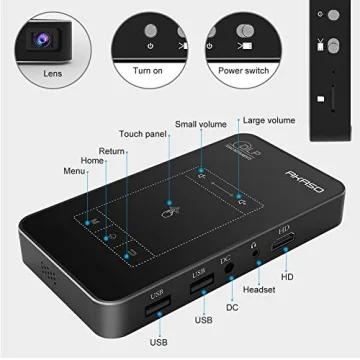 AKASO WT50 Mini Projector Portable 1080P Android Bluetooth