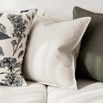 Foindtower Stylish Two-Color Pillow Covers for Home Decor