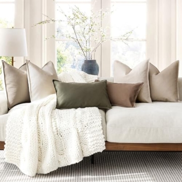 Foindtower Stylish Two-Color Pillow Covers for Home Decor