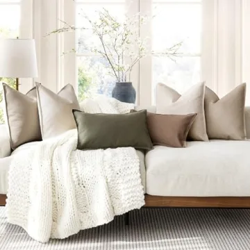 Foindtower Stylish Two-Color Pillow Covers for Home Decor