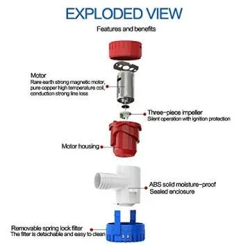 Submersible 1100 GPH Boat Bilge Pump - Durable & Efficient