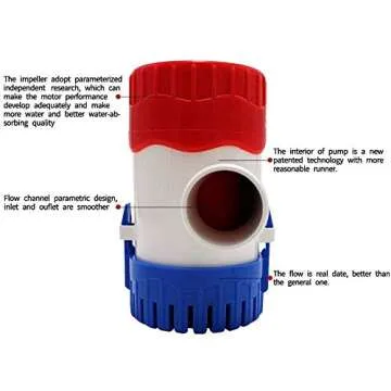 Submersible 1100 GPH Boat Bilge Pump - Durable & Efficient