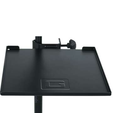 Gator FrameworksCases Microphone Stand Clamp-On Utility Surface Area with 10 Pound Weight Capacity, 9" x 9" Shelf (GFW-SHELF0909)