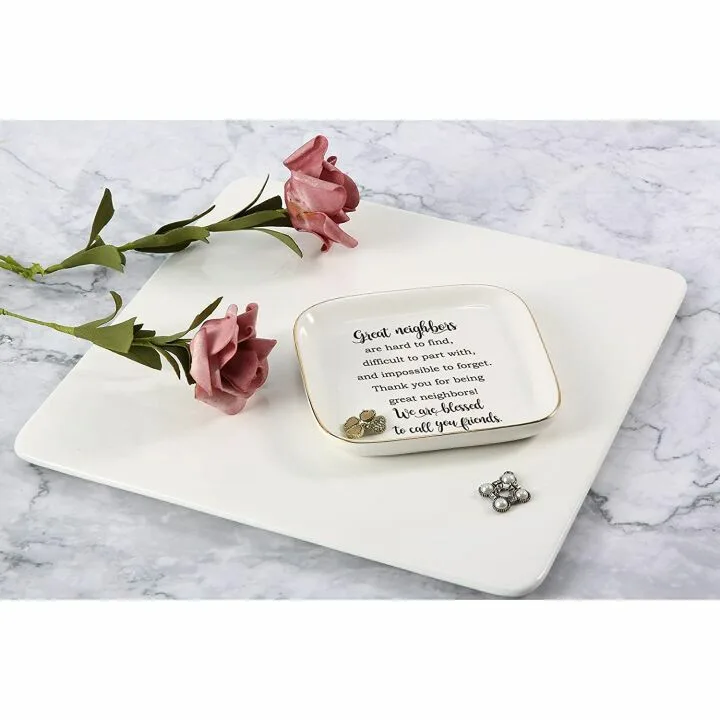 Scwhousi Ceramic Jewelry Dish for Friends & Family