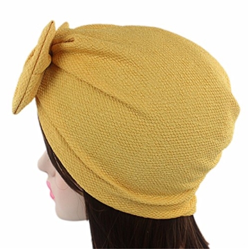 Stylish Qhome Women's Luxury Bow Turban Hat for Comfort