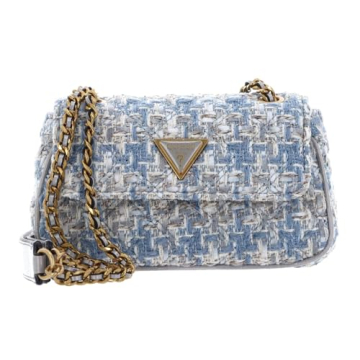 Stylish GUESS Women's Light Blue Multi Crossbody Handbag