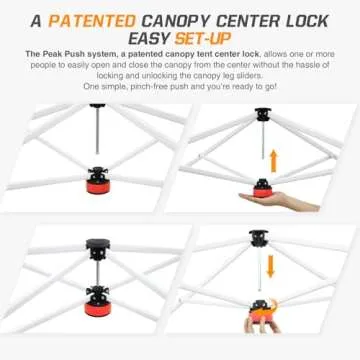 EAGLE PEAK Pop Up Canopy Tent with Wheeled Carry Bag