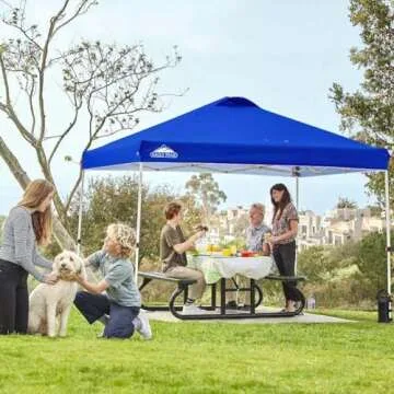 EAGLE PEAK Pop Up Canopy Tent with Wheeled Carry Bag