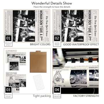 Luodroduo Vintage Trendy Music Wall Art Aesthetics Canvas Funky Black and White Fashion Disco Tequila Poster Retro Music Party Wall Decor for Living Room Bar (A, 8"x10" UNFRAMED)