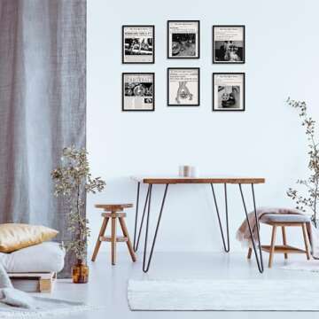 Luodroduo Vintage Trendy Music Wall Art Aesthetics Canvas Funky Black and White Fashion Disco Tequila Poster Retro Music Party Wall Decor for Living Room Bar (A, 8"x10" UNFRAMED)