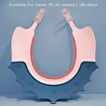 FUSACONY Baby Shower Cap Shield, Shower Cap for Kids, Visor Hat for Eye and Ear Protection for 0-9 Years Old Children, Cute Crown Shape Makes The Baby Bath More Fun(Blue)