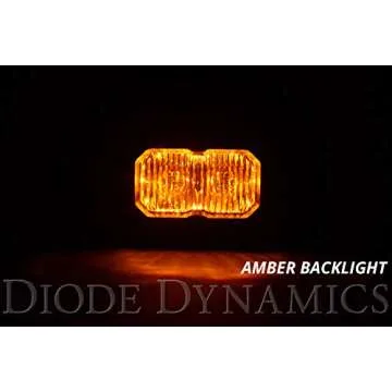 Diode Dynamics SSC2 SAE Yellow Sport Standard LED Pod (pair), Combo w/Amber Backlight