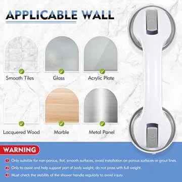 KVANT Grab Bars for Shower - Safety & Stability in Bathroom