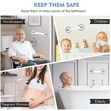 KVANT Grab Bars for Shower - Safety & Stability in Bathroom