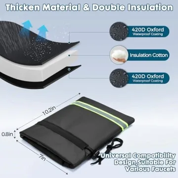Winter Faucet Cover - Heavy-Duty Insulated Protection