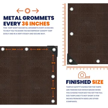 Tarpco Safety Heavy Duty Tarp Cover for Ultimate Weather Protection