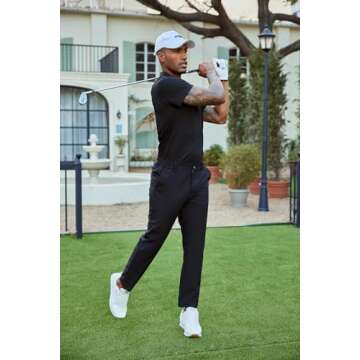 PINSPARK 3 Pack: Men's Golf Polo Shirts Multipacks Quick Dry Short Sleeve Collared Shirt Summer Casual Polos Shirts for Men