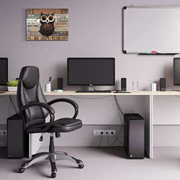 Inspirational Wall Art for Office Motivational Quotes Wall Décor We Do Great Things Office Framed Spirit Wall Art Owl Coffee Bean Pictures Contemporary Home Decor for Office Desk Workspace 12x16inch