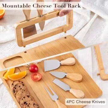 AISOSO Charcuterie Board Set with Cheese Knives for Events