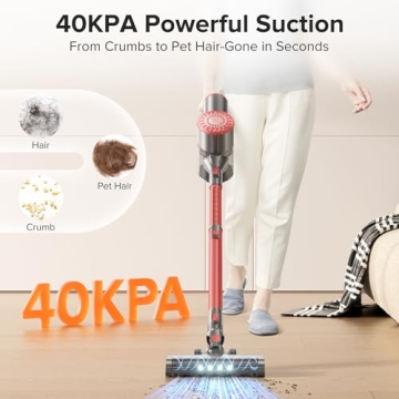 Cordless Vacuum Cleaner for Pet Hair and Hard Floors