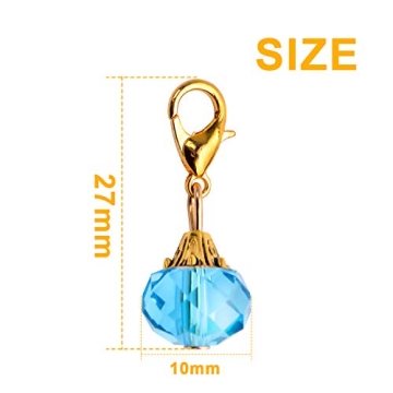 24 Crystal Dangle Charms Gold Clasp Jewelry Making Supplies