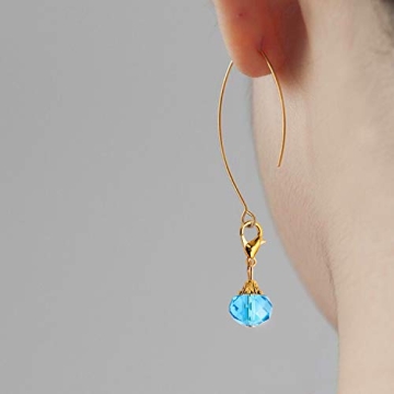 24 Crystal Dangle Charms Gold Clasp Jewelry Making Supplies