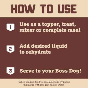 Complete & Balanced Freeze Dried Raw Diet for Dogs, Beef Recipe, 12 oz Bag