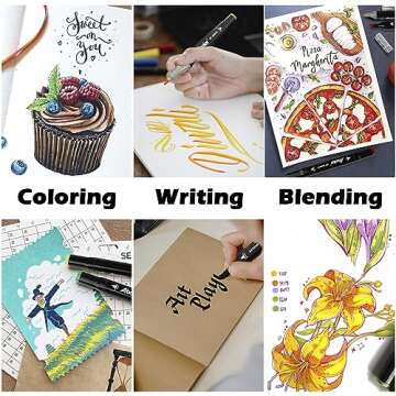 ABEIER 100 Colors Dual Tips Alcohol Markers set,Art Markers for Drawing, Permanent Sketch Markers for Kids adult coloring