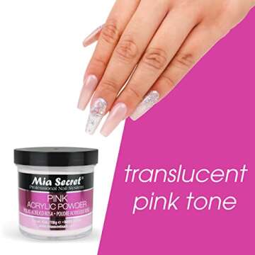 Mia Secret Pink Acrylic Powder 4 oz.