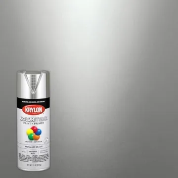 Krylon K05590007 COLORmaxx Metallic Silver Spray Paint and Primer